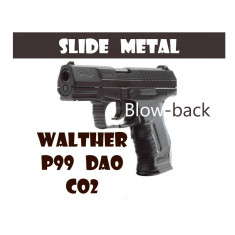 Pistol 2 Joules Walther P99 DAO CO2+10CO2 +1000bile 0,25+ulei siliconic airsoft foto