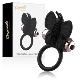 Inel vibrator pentru penis COQUETTE TOYS - Butterfly cock ring, pentru imbunatatirea performantelor sexuale si stimularea clitorisului, din silicon, n
