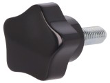 Buton de reglare ELESA GANTER &Oslash;25mm filet M6, negru, &icirc;nălțime 21mm