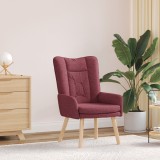 fotoliu relaxant vidaXL roșu vin din material textil