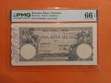 Bancnota 100000 lei mai 1947 gradata PMG 66 EPQ GEM UNC(43 acelasi grad si doar 5 in grad mai mare)