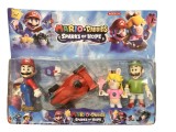 Set figurine Mario cu masina si accesorii