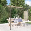 Baldachin, gri taupe, 2x2,3 m, 180 g/m&sup2;, țesătură și oțel