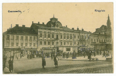 5104 - CERNAUTI, Bucovina, Market - old postcard, CENSOR - used - 1915 foto