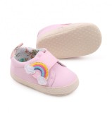 Tenisi roz pentru fetite - Curcubeu (Marime Disponibila: 6-9 luni (Marimea 19