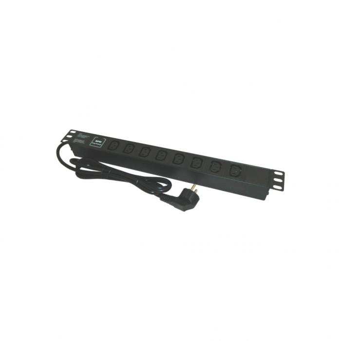 PDU EMTEX aluminiu PDU, 19 inch, 8 prize C13 ,protectie la supratensiune , 16A, 3500W, 3x1.5, 2M 1U