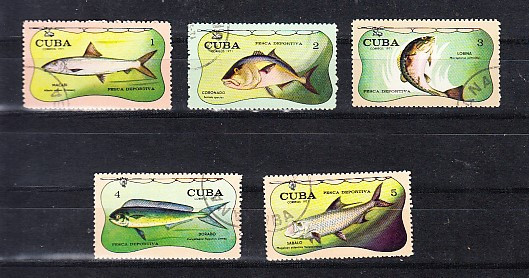 A12 S5 5 - Timbre foarte vechi - Cuba - pesti exotici
