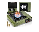 Aragaz pentru camping cu 1 arzator SPARK100, verde, MalTec 114159