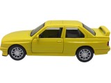 Macheta BMW E30 ursulet galben 1:38 cu resort, deschide usile