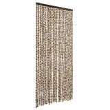 Cumpara ieftin Perdea pentru insecte, bej si maro, 100x200 cm, chenille