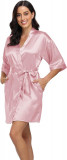 Bund Femei din satin Halat de matase Kimono Halat pur scurt Sexy Sleepwear Mires, Oem