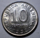 7.848 ARGENTINA JOSE DE SAN MARTIN 10 CENTAVOS 1952 EROARE, America Centrala si de Sud, Cupru-Nichel
