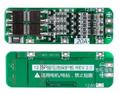 Modul incarcare protectie balans BMS LiIon 3S20A 18650 foto