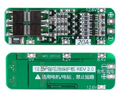 Modul incarcare protectie balans BMS LiIon 3S20A 18650