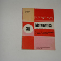 Matematica - clasa a XII a - Mihoc - Micu