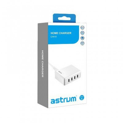 Incarcator Retea Astrum CH410 4xUSB 6.8Ah 5V Alb Blister foto