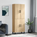vidaXL Dulap &icirc;nalt, stejar sonoma, 69,5x34x180 cm, lemn compozit