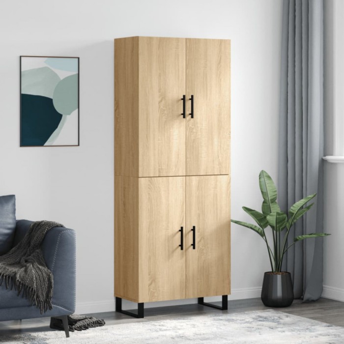 vidaXL Dulap &icirc;nalt, stejar sonoma, 69,5x34x180 cm, lemn compozit
