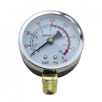 Ceas manometru presiune 16 bar 1/4&amp;quot; 60mm B-AC0044 Barracuda foto