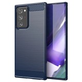 Husa carbon pentru samsung galaxy note 20 ultra / note 20 ultra 5g, tech protects, blue
