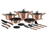 Set oale si tigai marmorate 17 piese, Rosegold, Berlinger Haus