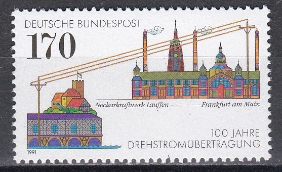 Germania 1991 - 100 de ani de curent alternativ, MNH
