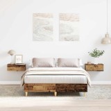 VidaXL Cadru de pat fără saltea Lemn vechi 135x190 cm Lemn prelucrat