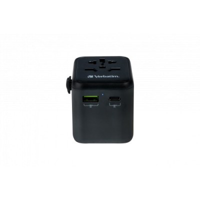 Verbatim UTA-02 Universal Travel Adapter with 1 x USB-C PD 20W / 1 x USB-A QC foto