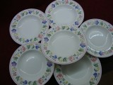 SET / SERVICIU 6 FARFURII ADANCI DIN CERAMICA OLYMPIA MADE ITALY