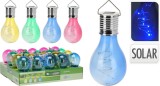 Lampa solara decorativa,forma de bec, LED, multicolor, exterior, gradina si terasa