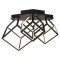 CANDELABRU LED 46W 3000K 64.5X55X42CM - NEGRU