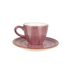 Bonna Aura Blackberry - Ce&Egrave;ti de espresso &Egrave;i farfurie - 80.0 cc - Por&Aring;&pound;elan - 6er set