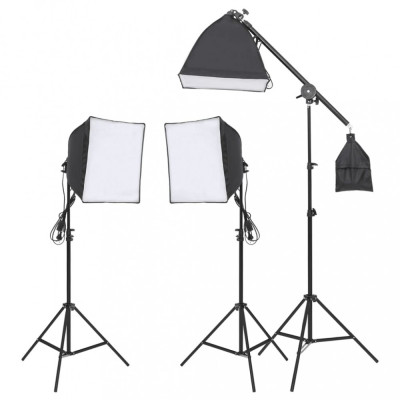 Set de iluminat pentru studio cu trepied si softbox GartenMobel Dekor foto