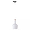 Pendul tavan sticla e27 max 60w - alb, V-TAC