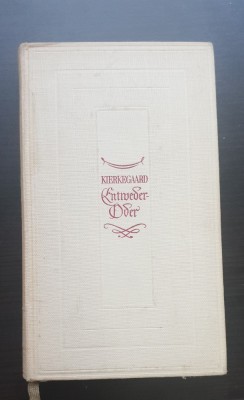 Entweder-oder - KIERKEGAARD (limba germană) - 1939 foto