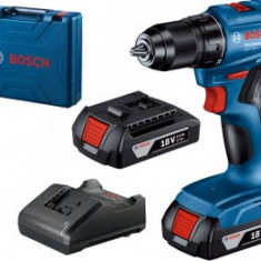 Bosch GSR 185-LI Masina de gaurit si insurubat 50Nm+ 2 acumulatori Li-Ion 18V, 2Ah + incarcator + Valiza profesionala - 4059952560120