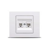 Priza UTP CAT6 si Telefon ST Alb