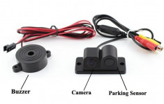 Sistem de parcare 2 in 1 cu camera de marsarier si senzor de parcare incorporat S450 foto