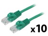 Cablul Patch U/UTP 6 litat CCA PVC verde 0,25m 26AWG, Lanberg