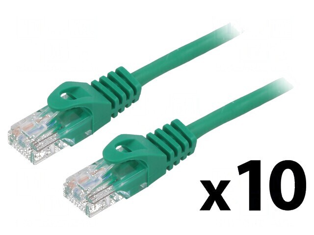 Cablul Patch U/UTP 6 litat CCA PVC verde 0,25m 26AWG