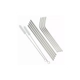 Set 8 paie, din inox, reutilizabile pentru bauturi , Kinghoff