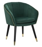 Mauro Ferretti Fotoliu Paris Verde/Aurii cm 62X58X78 | Aosom Romania