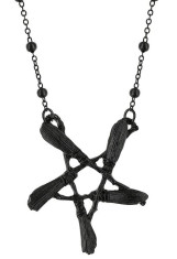 Pandantiv gotic Pentagrama din Maturi - negru foto