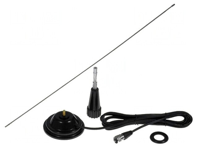 Antena CB Farun JBA 252 0.96m 2dBi 150W cu Magnet și Cablu 4m UHF