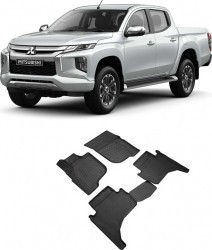 Set covorase auto cauciuc FIT MITSUBISHI L200 3D (2010 - 2014)
