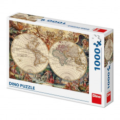 Puzzle Harta instorica a lumii, 1000 piese &amp;ndash; DINO TOYS foto