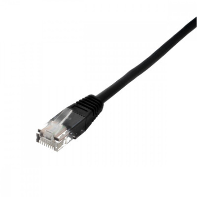 Cablu de retea U/UTP Well, cat5e, patch cord, 0.5m, negru foto