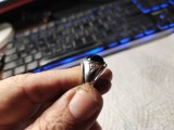 Inel vintage argint cu spinel albastru