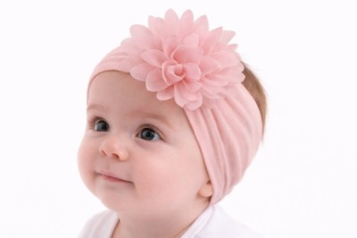 Bentita roz banan lata cu floare aplicata foto