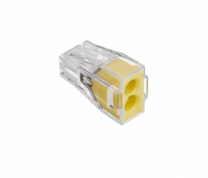 Clema rapida cu 2 poli pentru conductori rigizi, 20A 300V 1.5-2.5